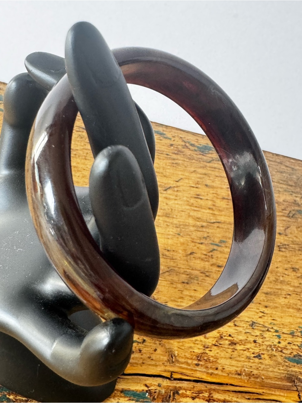 Root beer Color Resin Bangle Bracelet - Picture 5 of 6